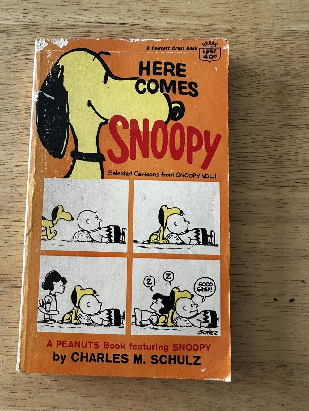 Here Comes Snoopy, Snoopy Comic/Cartoon PB Book 1967 Charles M Schulz VTG